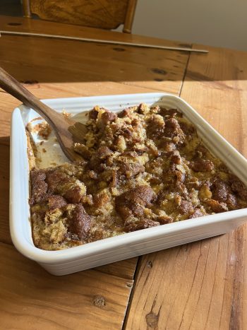 Apple Cider Donut Bread Pudding